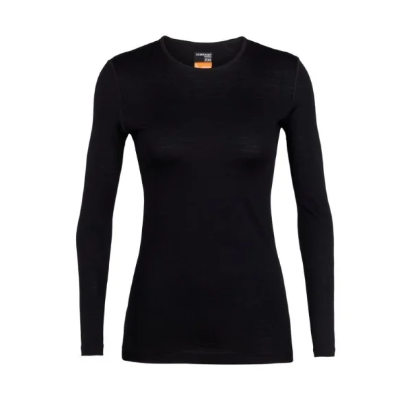 Nouveau Meilleure affaire 👍 Icebreaker 200 Oasis Long Sleeve Crewe – Sous-vêtement mérinos femme I Hardloop 🤩 1