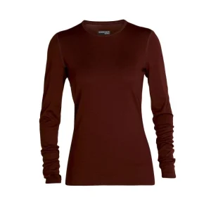 Nouveau Meilleure affaire 👍 Icebreaker 200 Oasis Long Sleeve Crewe – Sous-vêtement mérinos femme I Hardloop 🤩 27