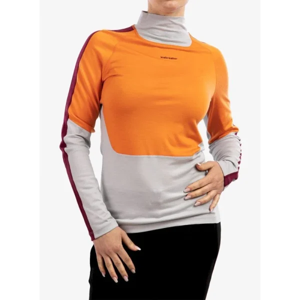 Grosses soldes 🌟 Icebreaker 200 Sone LS High Neck – Sous-vêtement mérinos femme I Hardloop 🧨 prix le plus bas 1