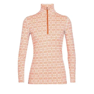 mode pas chere Acheter 😀 Icebreaker 250 Vertex LS Half Zip Alpine Geo – Sous-vêtement mérinos femme 🎉 21