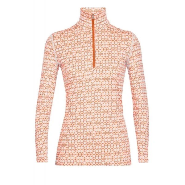 mode pas chere Acheter 😀 Icebreaker 250 Vertex LS Half Zip Alpine Geo – Sous-vêtement mérinos femme 🎉 8