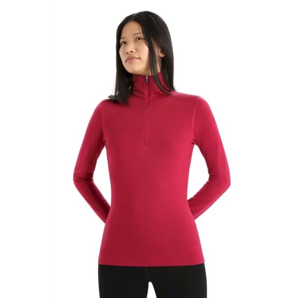 grande promotion Sortie 🌟 Icebreaker 260 Tech Long Sleeve Half Zip – Sous-vêtement mérinos femme I Hardloop 🎉 5