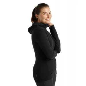 Vente flash 🛒 Icebreaker Quantum III LS Zip Hood – Polaire en laine mérinos femme I Hardloop 😍 achetez 13