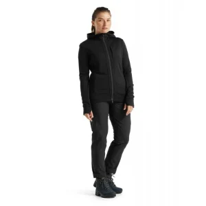 Vente flash 🛒 Icebreaker Quantum III LS Zip Hood – Polaire en laine mérinos femme I Hardloop 😍 achetez 15