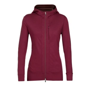 Vente flash 🛒 Icebreaker Quantum III LS Zip Hood – Polaire en laine mérinos femme I Hardloop 😍 achetez 25