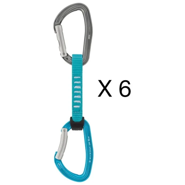 luxe soldes Petzl Degaine Djinn Axess 11cm /turquoise /pack De 6 1